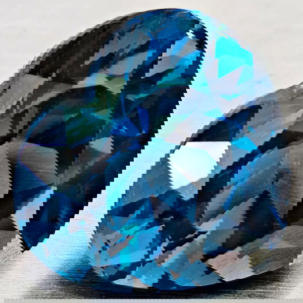 Natural London Blue Topaz 6.65 Ct. Heart Shape 11.4 x 10.2 Mm Gemstone From Brazil (1 of 3)