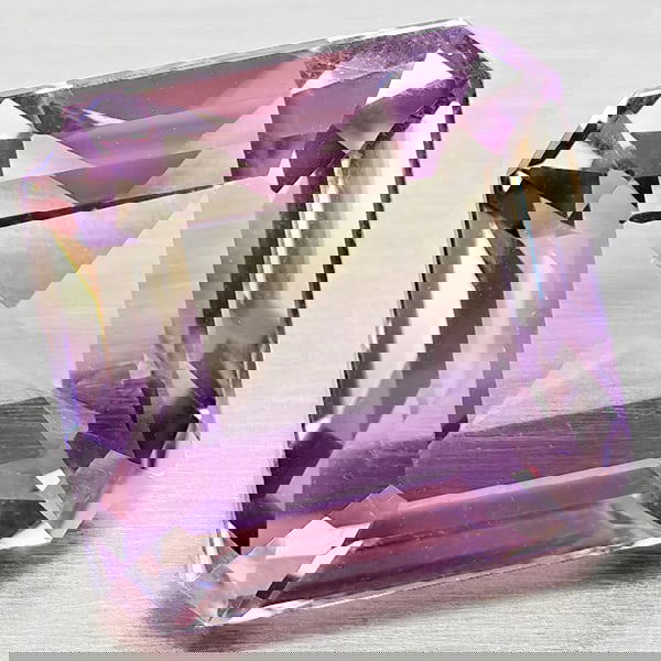 Natural Bi Color Ametrine 3.48 Ct. Octagon Shape 8.9 x 8.7 Mm Gemstone From Bolivia (1 of 3)