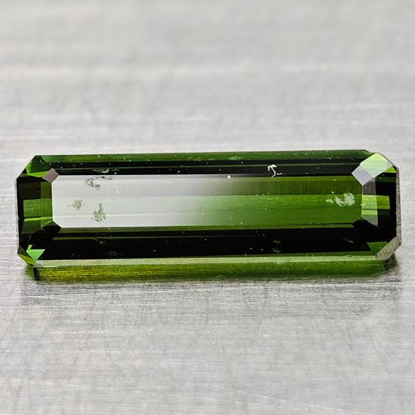 Natural Green Tourmaline 0.89 Ct. Ocatgon Shape 10.4 x 3.1 Mm Gemstone From Nigeria (1 of 3)