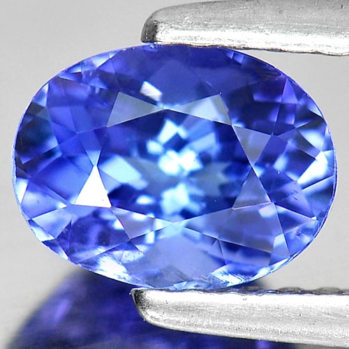 Natural Violetish Blue Tanzanite 1.19 Ct. Oval Shape 7.2 x 5.5 Mm Gemstone from Tanzania (1 of 3)