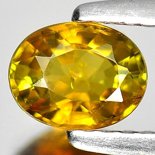 Natural Greenish Yellow Tourmaline 0.64 Ct. Oval Shape 6 x 4.8 Mm Gemstone from Nigeria (1 of 3)