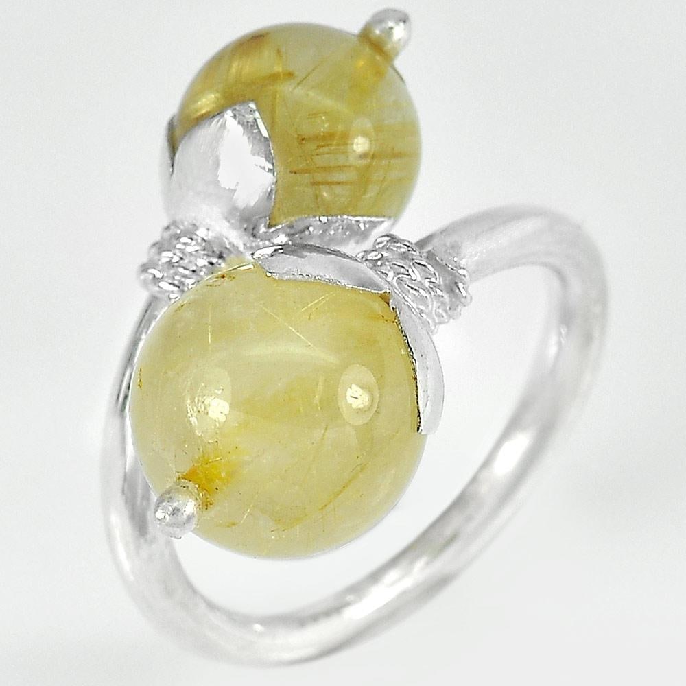 Natural Brown Rutilated Quartz 925 Sterling Silver 7.01 Grams Ring Size 6.5: Product ID: 200107926 Product Type: 925 Sterling Silver Fine Jewelry Jewelry Weight: 7.01 Grams. Ring Size: 6.5 Resizable(Fee) Gemstones Color: Brown Metal: Solid Silver 92.5%. Gemstone Detail: Center