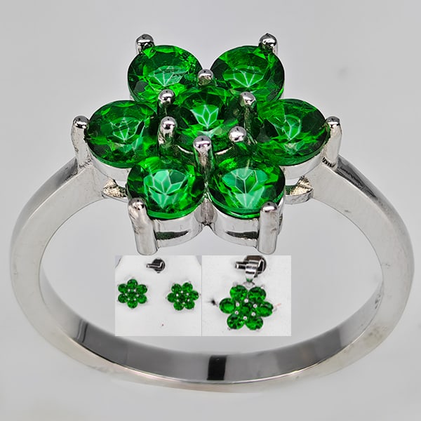 Natural Green Topaz 925 Sterling Silver Jewelry 9.90 Grams Sets Ring Size 9 And Earrings: Product ID: 808500293 Product Type: 925 Sterling Silver Fine Jewelry Jewelry Weight: 9.90 Grams. Gemstones Color: Green Metal: Solid Silver 92.5%. Gemstone Detail: Topaz At Your Service: At Treasure o