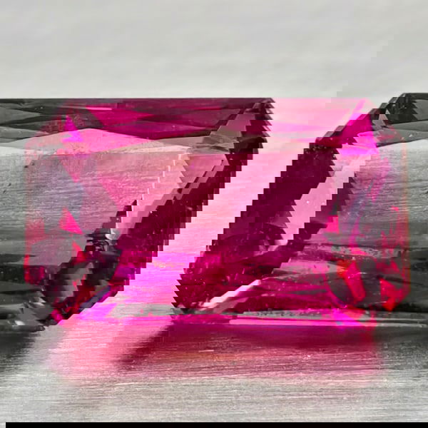 Natural Pink Red Tourmaline 0.85 Ct. Octagon Shape 7 x 4.5 Mm Gemstones From Nigeria (1 of 3)