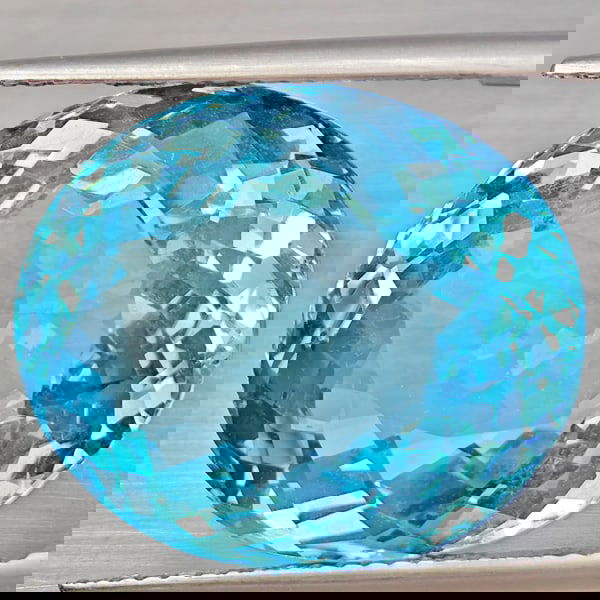 Natural Baby Blue Color Topaz 25.16 Ct. VVS Oval Shape 19.5 x 16.5 Mm. Gemstone From Brazil (1 of 3)