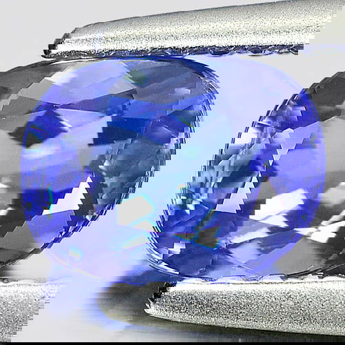 Natural Violet Blue Tanzanite 0.78 Ct. Oval Shape 6.4 x 4.6 Mm. Gemstone From Tanzania (1 of 3)