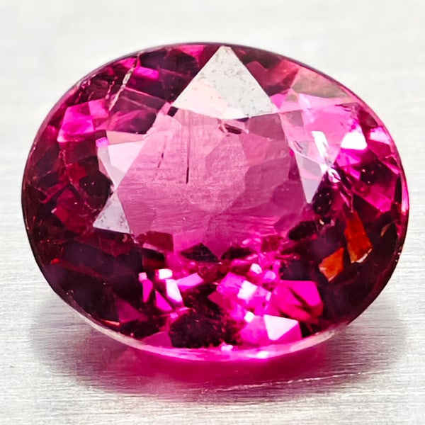 Natural Pink Red Tourmaline 0.77 Ct. Oval Shape 6.3 x 5.3 Mm Gemstones from Nigeria (1 of 3)