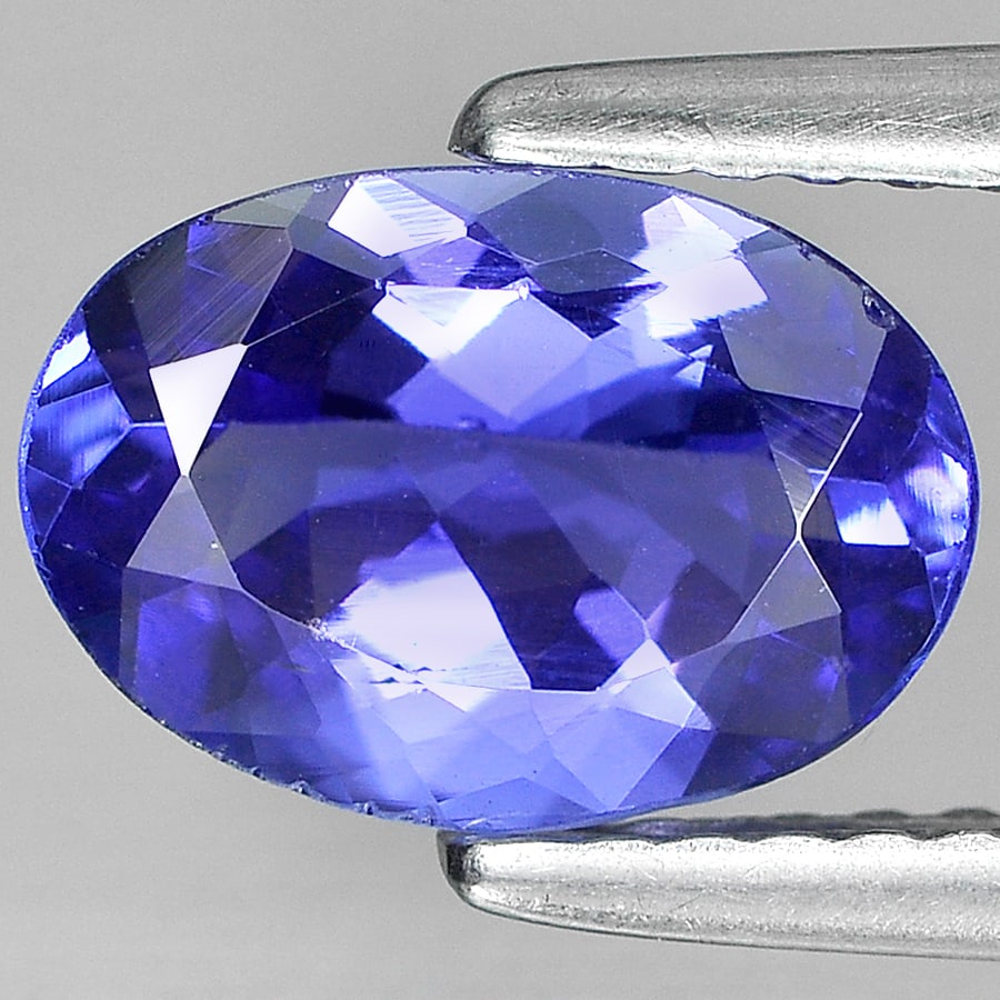 Natural Violetish Blue Tanzanite 1.52 Ct. Oval Shape 9.2 x 6.5 Mm Gemstone From Tanzania (1 of 3)