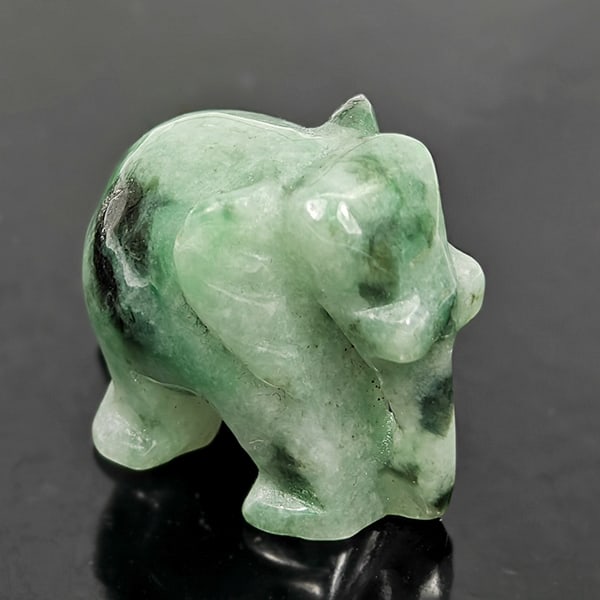 Natural Multi Color Jade 56.14 Ct. Elephant Carving Shape 15 x 26 Mm Gemstone From Thailand: Product ID: 819815971 Product Name: Natural Jade Weight: 56.14 CT. Size: 15 x 26 x 21 MM. Shape: Elephant Carving Shape Color: Multi-Color Clarity:Opaque Luster: Good Gems Origin: Thailand Treatment:
