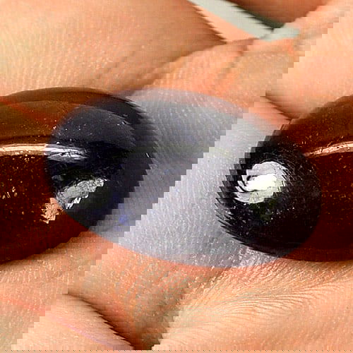 Natural Blue Sapphire 39.42 Ct. Oval Cabochon Shape 24 x 17.5 Mm. Gemstone From Madagascar (1 of 3)