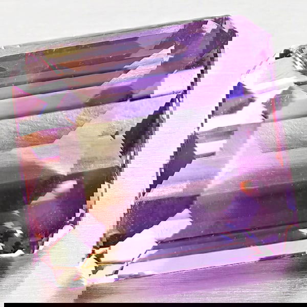 Natural Bi Color Ametrine 2.70 Ct. Octagon Shape 8 x 7.2 Mm Gemstone From Bolivia (1 of 3)