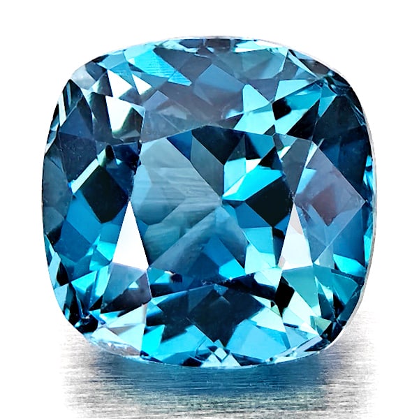 Natural London Blue Topaz 2.31 Ct. Cushion Shape 7.3 x 7.3 Mm Gemstone from Brazil (1 of 3)