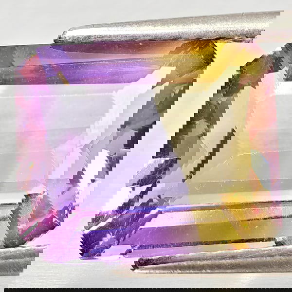 Natural Bi Color Ametrine 3.84 Ct. Octagon Shape 10.7 x 8.8 Mm Gemstone From Bolivia (1 of 3)