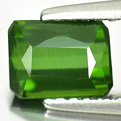 Natural Green Tourmaline 1.08 Ct. Octagon Shape 6.7 x 5.2 Mm Gemstone From Nigeria (1 of 3)