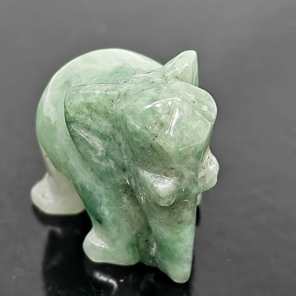 Natural Multi Color Jade 63.09 Ct. Elephant Carving Shape 18 x 29 Mm Gemstone from Thailand (1 of 3)