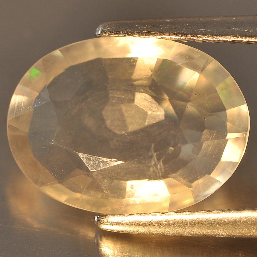 Natural White Opal 2.98 Ct. Oval Shape 13.2 x 9.7 Mm Gemstone From Ethiopia (1 of 3)