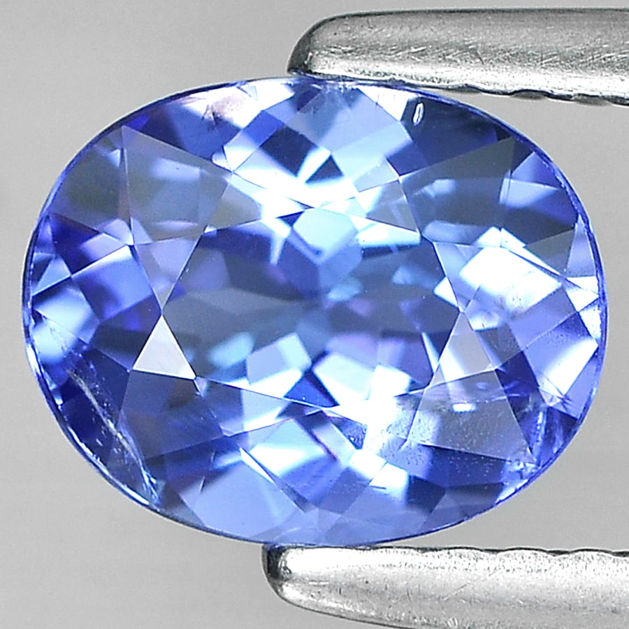 Natural Violetish Blue Tanzanite 1.17 Ct. Oval Shape 7.57 x 6.11 Mm Gemstone From Tanzania (1 of 4)