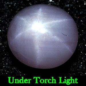Natural Blue Star Sapphire 2.11 Ct. Oval Cabochon Shape 6.8 x 6.4 Mm Gemstone from Thailand: Product ID: 806127459 Product Name: Natural Star Sapphire Weight: 2.11 CT. Size: 6.8 x 6.4 x 4.6 MM. Shape: Oval Cabochon Color: Blue Clarity:Opaque Luster: Good 6 Rays Star Gems Origin: Thailand Trea