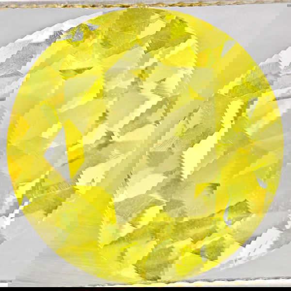 Natural Yellow Lemon Quartz 6.32 Ct. Round Shape 12.2 Mm Gemstone From Brazil (1 of 3)