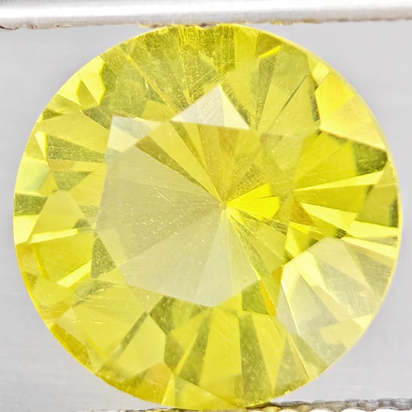 Natural Yellow Lemon Quartz 3.45 Ct. Round Diamond Cut 10.1 Mm Gemstone From Brazil (1 of 3)