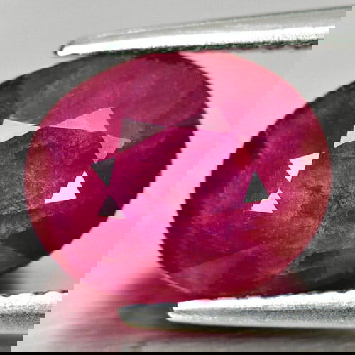 Natural Purplish Red Ruby 4.13 Ct. Oval Shape 9.7 x 8 Mm. Gemstone From Madagascar (1 of 3)