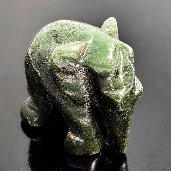 Natural Multi Color Jade 62.26 Ct. Elephant Carving Shape 17 x 29 Mm Gemstone From Thailand: Product ID: 819815987 Product Name: Natural Jade Weight: 62.26 CT. Size: 17 x 29 x 22 MM. Shape: Elephant Carving Shape Color: Multi-Color Clarity:Opaque Luster: Good Gems Origin: Thailand Treatment: