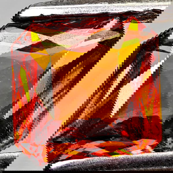 Natural Orangish Red Spessartine Garnet 0.88 Ct. Octagon Shape 5.6 x 5.5 Mm Gemstone From Namibia (1 of 3)