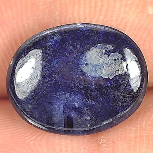 Natural Blue Sapphire 11.66 Ct. Oval Cabochon Shape 15.5 x 12.3 Mm Gemstone From Madagascar (1 of 3)