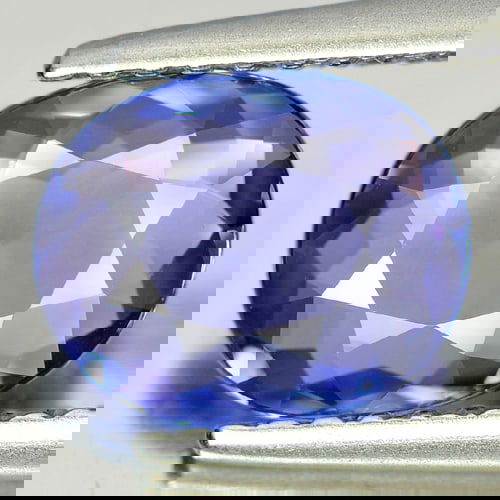 Natural Violetish Blue Tanzanite 1.28 Ct. Oval Shape 8.26 x 6.71 Mm Gemstone From Tanzania (1 of 4)