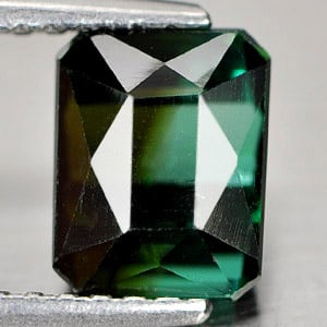 Natural Bluish Green Tourmaline 1.59 Ct. Octagon Shape 7 x 5.5 Mm Gemstone from Nigeria (1 of 3)