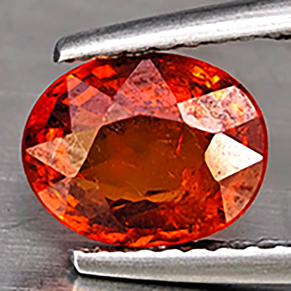 Natural Orangish Red Spessartine Garnet 1.81 Ct. Oval Shape 7.8 x 6.3 Mm Gemstones From Namibia: Product ID: 802937948 Product Name: Natural Garnet Weight: 1.81 CT. Size: 7.8 x 6.3 x 4 MM. Shape: Oval Color: Orangish Red Clarity:SI1 Luster: Good Gems Origin: Namibia Treatment: Unheated Crystal St