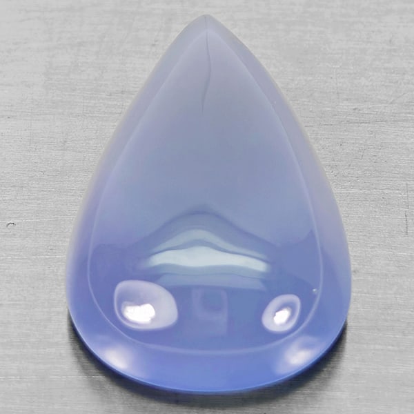 Natural Lavender Chalcedony 26.96 Ct. Pear Cabochon Shape 29 x 17.6 Mm Gemstone from Russia (1 of 3)