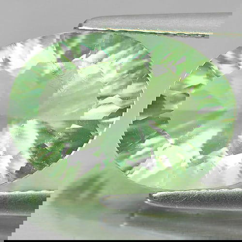 Natural Green Fluorite 6.72 Ct. Oval Concave Cut 14.2 x 10.2 Mm Gemstone from Brazil (1 of 3)