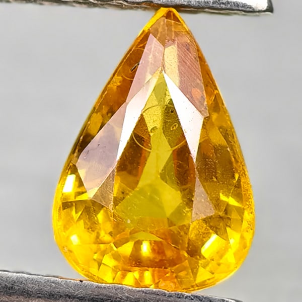 Natural Yellow Sapphire 1.08 Ct. Pear Shape 7.5 x 5.2 Mm Gemstone From Thailand (1 of 3)