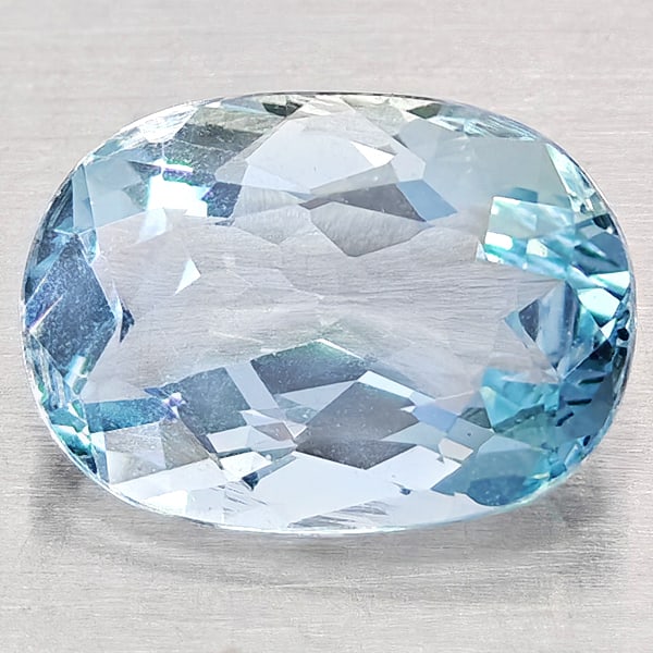 Natural Baby Blue Aquamarine 1.52 Ct. Oval Shape 9.2 x 6.7 Mm Gemstone from Brazil (1 of 3)
