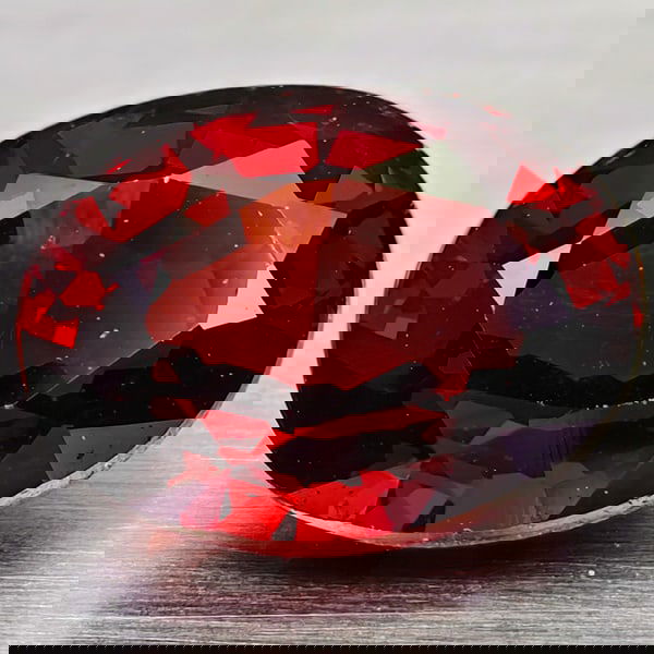 Natural Orangish Red Spessartine Garnet 2.28 Ct. Oval Shape 8.5 x 6.5 Mm Gemstone from Madagascar (1 of 3)