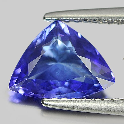 Natural Violetish Blue Tanzanite 1.27 Ct. Trilliant Shape 9.07 x 7.05 Mm Gemstone From Tanzania (1 of 4)