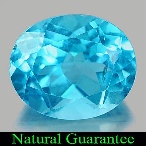 Natural Swiss Blue Topaz 6.02 Ct. Oval Shape 12 x 10 Mm Gemstone from Brazil: Product ID: 807161205 Product Name: Natural Blue Topaz Weight: 6.02 CT. Size: 12 x 10 x 6.9 MM. Shape: Oval Color: Swiss Blue Clarity:VSI Luster: Good Gems Origin: Brazil Treatment: Treated Crystal St