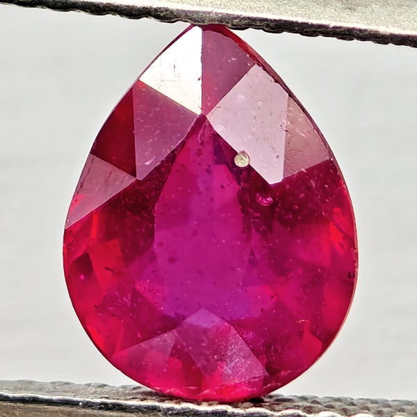 Natural Purplish Red Ruby 2.22 Ct. Pear Shape 9.1 x 7 Mm Gemstone From Madagascar (1 of 3)