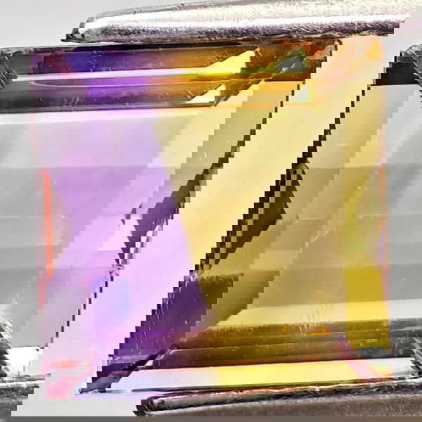 Natural Bi Color Ametrine 2.74 Ct. Baguette Shape 8 x 7.9 Mm Gemstone From Bolivia (1 of 3)