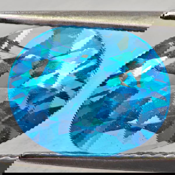 Natural Baby Blue Color Topaz 4.25 Ct. Oval Shape 11 x 9.2 Mm Gemstone From Brazil (1 of 3)