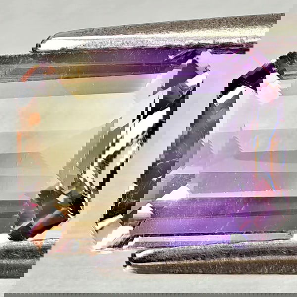 Natural Bi Color Ametrine 1.61 Ct. Octagon Shape 8.2 x 6.2 Mm Gemstone from Bolivia (1 of 3)