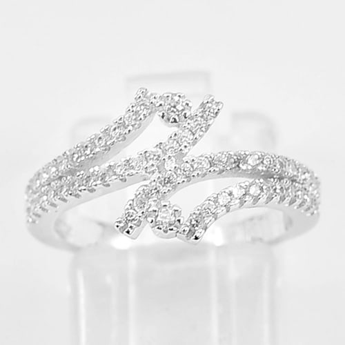 925 Sterling Silver Ring Jewelry Size 7 Beautiful Design 2.88 Grams (1 of 3)