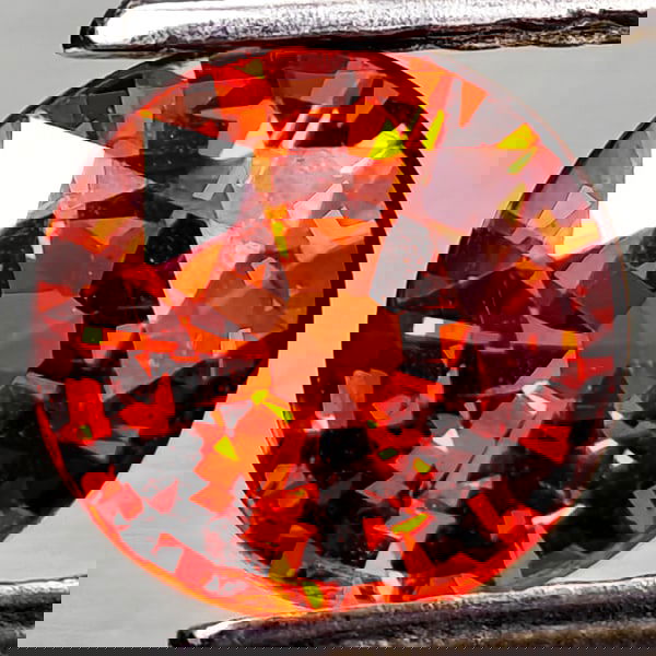 Natural Orangish Red Spessartine Garnet 0.98 Ct. Round Shape 5.7 Mm Gemstone from Namibia (1 of 3)