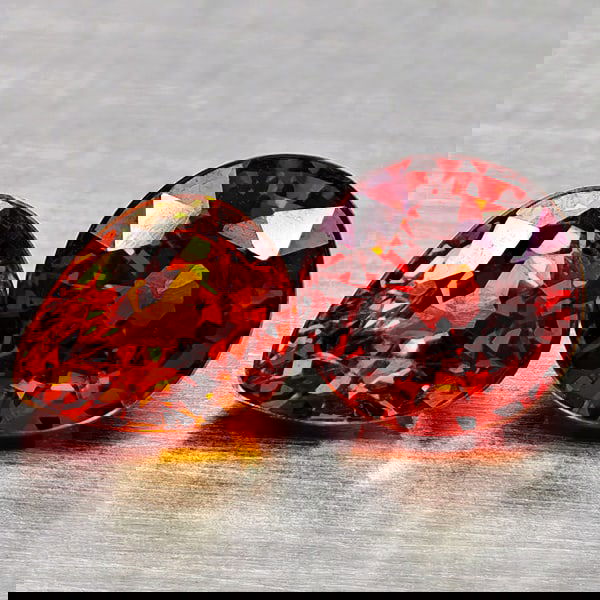 Natural Orangish Red Spessartine Garnet 1.47 Ct. 2 Pcs Mixed Shape Gemstones From Namibia (1 of 3)