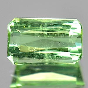 Natural Green Tourmaline 1.00 Ct. Octagon Shape 6.9 x 4.3 Mm. Gemstone from Nigeria (1 of 3)