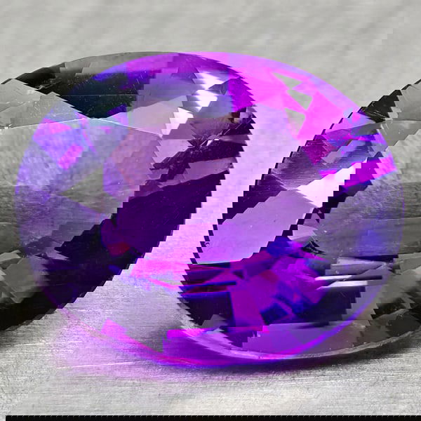 Natural Purple Amethyst 1.94 Ct. Clean Oval Shape 9.8 x 8 Mm. Gemstone From Brazil (1 of 3)