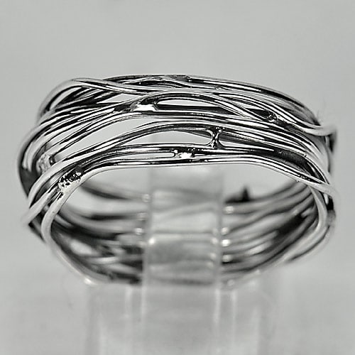 925 Sterling Silver Ring Jewelry Size 9 Beautiful Design 3.36 Grams (1 of 3)