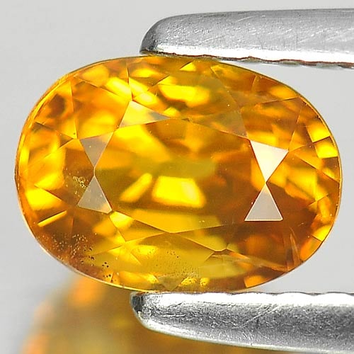 Natural Yellow Sapphire 1.30 Ct. Oval Shape 6.8 x 4.9 Mm. Gemstone From Thailand (1 of 3)