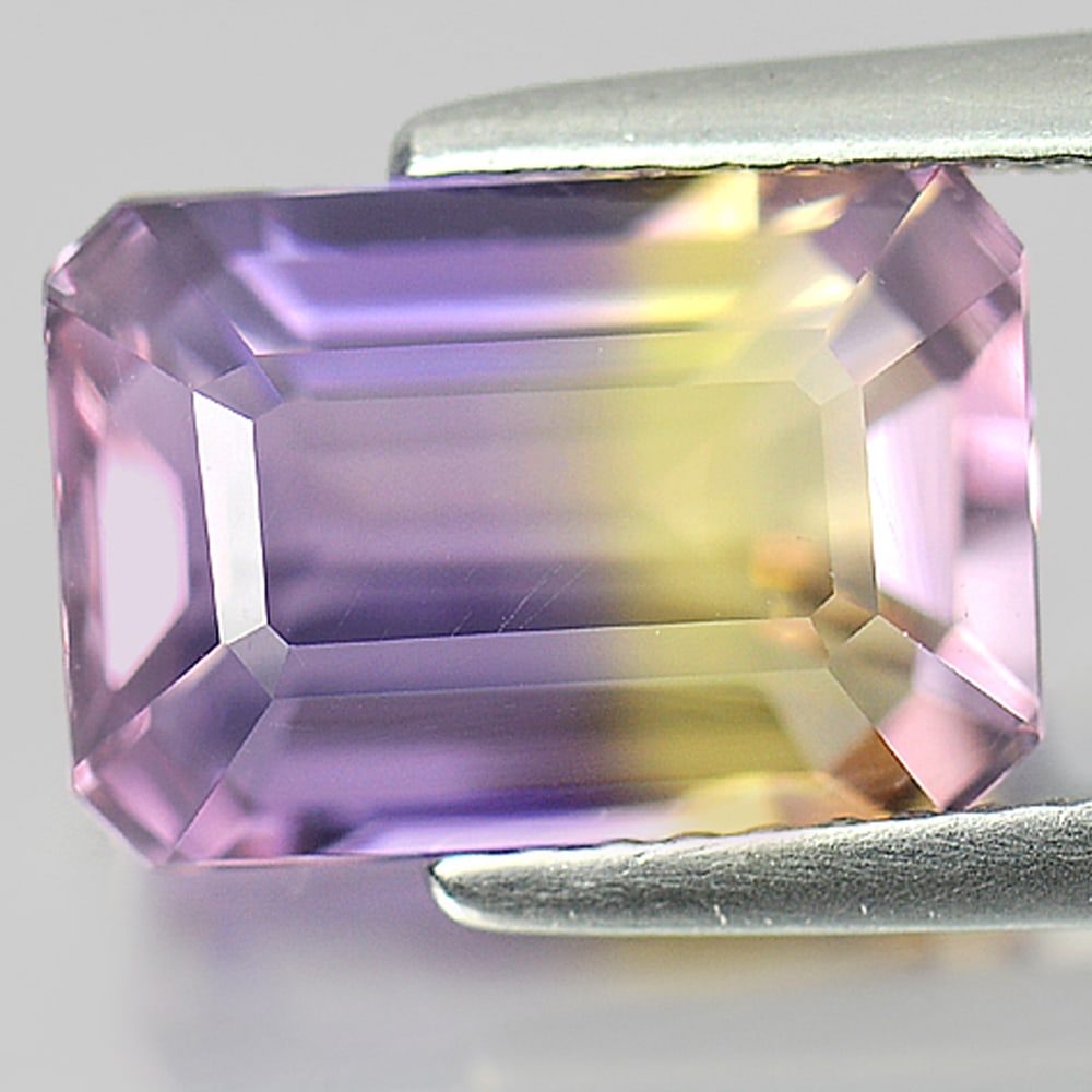 Natural Bi Color Ametrine 4.61 Ct. VVS Octagon Shaep 11.2 x 7.7 Mm. Unheated Gemstone (1 of 3)